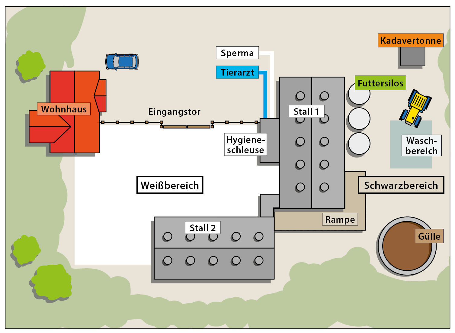 Schwarz- und Weißbereich