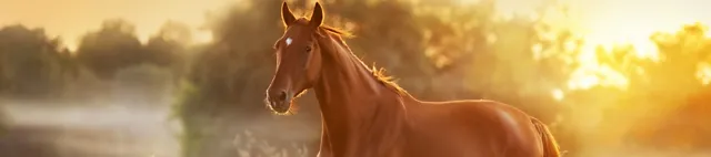 Pferd läuft auf der Weide